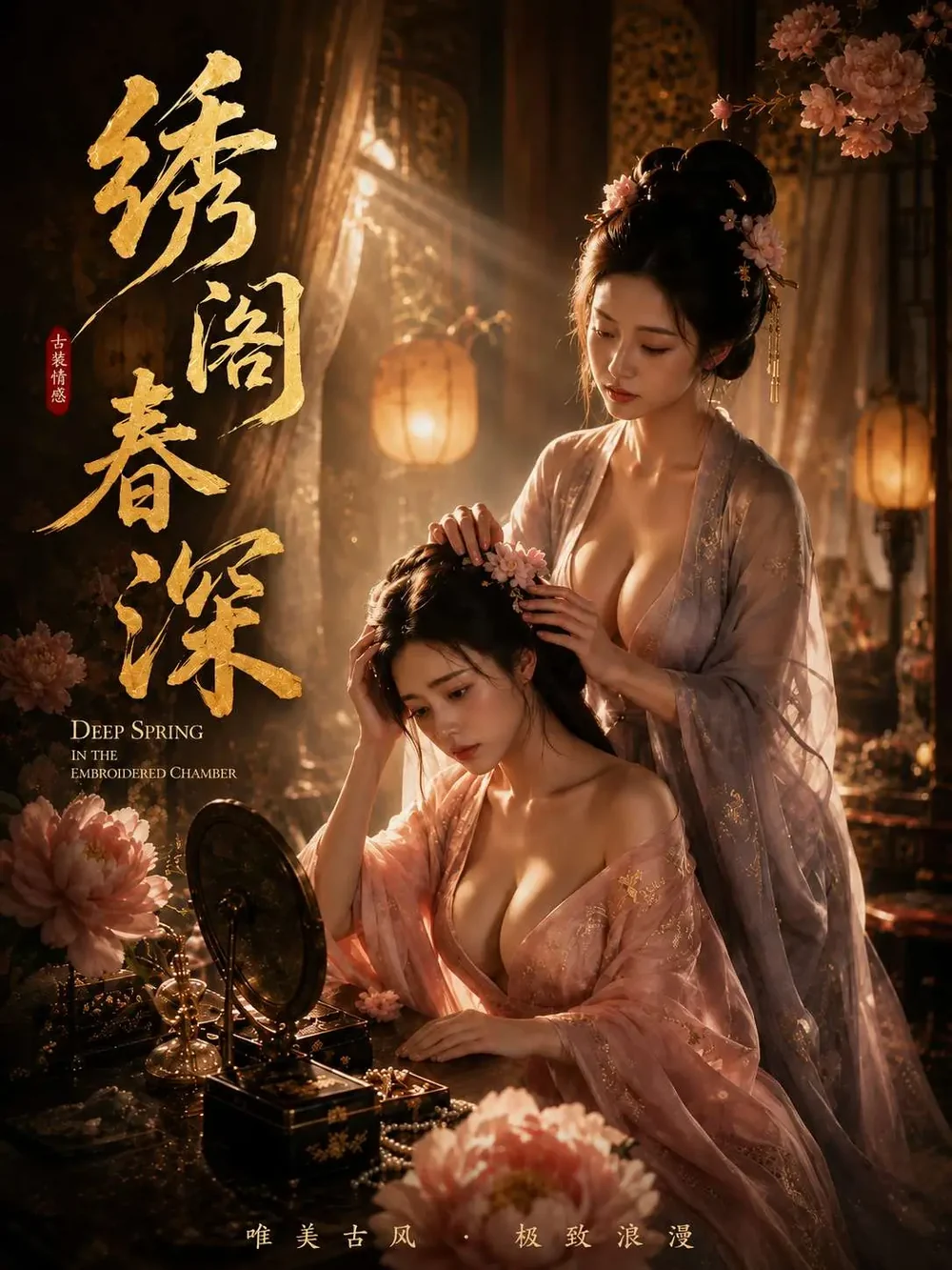 古装情感短剧绣阁春深竖版海报